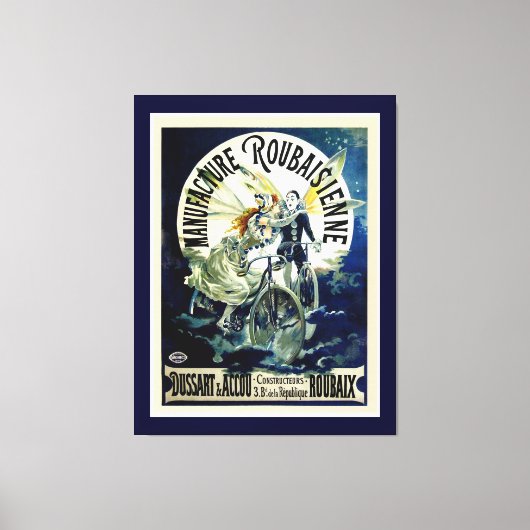 Herstellung von Fahrrädern Roubaisienne Leinwanddruck (Vorderseite)