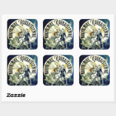 Herstellung von Fahrrädern Roubaisienne Quadratischer Aufkleber (Blatt)