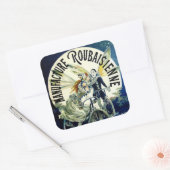 Herstellung von Fahrrädern Roubaisienne Quadratischer Aufkleber (Umschlag)