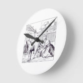 Herstellung von Käse in der Schweiz nach einem Wol Runde Wanduhr (Winkel)