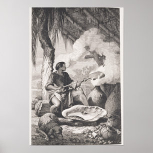 Herstellung von Kautschuk in Indien Poster