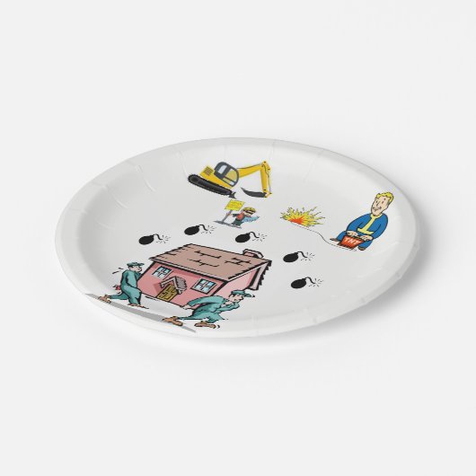 Herstellung von Tellern Pappteller (Schrägansicht)