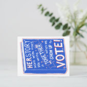 HERSTORY wird sich nicht schreiben - kommen Sie zu Postkarte (Stehend Vorderseite)