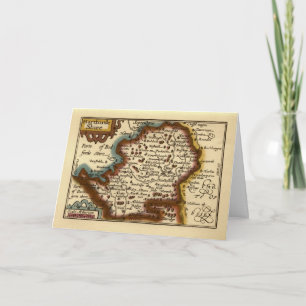 Hertfordshire Landkreis England Alte antike Karte