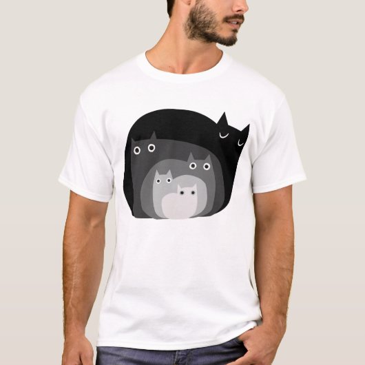 Hertorosexual Cats Funny Black Cats Geschenke T-Shirt (Vorderseite)