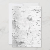 Herts Birch Tree Bark Rustikale Hochzeitseinladung Einladung (Rückseite)