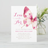 Herts Butterfly Bridal Dusche Einladung (Stehend Vorderseite)