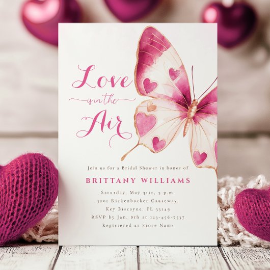 Herts Butterfly Bridal Dusche Einladung