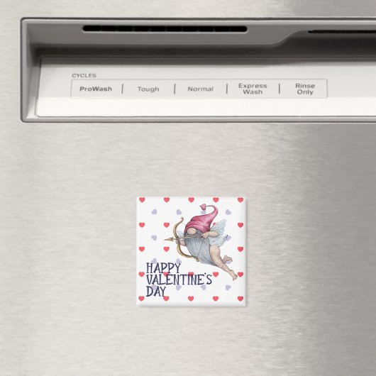 Herts Funny Valentine Cupid Gnome Magnet (In Situ (Geschirrspüler))