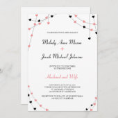 Herts Hochzeitseinladung Einladung (Vorne/Hinten)