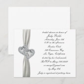 Herts White Wedding Bridal Einladungen (Vorne/Hinten)