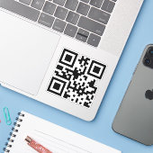 Hertz-Symbol — QR-Code Aufkleber (Laptop mit iPhone)