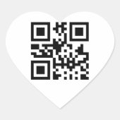 Hertz-Symbol — QR-Code Herz-Aufkleber (Vorderseite)