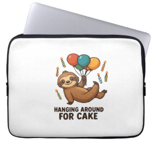 Herumhängen für Kuchen Geburtstagsballon Faultier Laptopschutzhülle