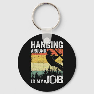 Herumhängen ist mein Job Arborist Herren Vintage B Schlüsselanhänger