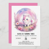 Herumheulen im Mondlicht zum Geburtstag Einladung (Vorne/Hinten)