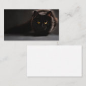 Herumstreichende schwarze Katze Visitenkarte (Vorne/Hinten)