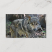 Herumstreichende Wolf-Visitenkarten Visitenkarte (Rückseite)