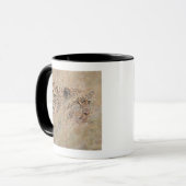 Herumstreichender Leopard, der in der Wiese sich Tasse (Vorderseite Links)