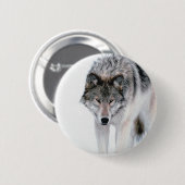 Herumstreichender Wolf Button (Vorne & Hinten)