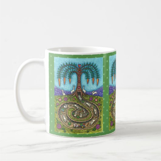 HERUNTER DEM RABBIT-HOLE, CARROT WILLOW BAUM FOLK KAFFEETASSE (Links)