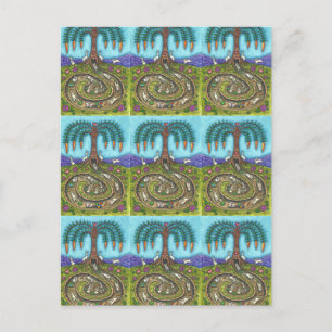 HERUNTER DEM RABBIT-HOLE, CARROT WILLOW BAUM FOLK  POSTKARTE