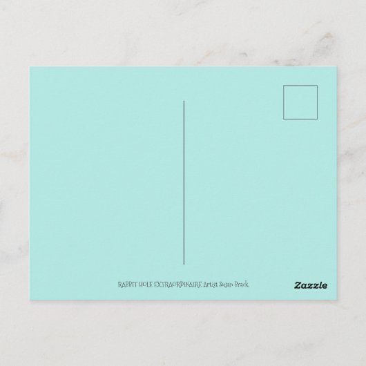 HERUNTER DEM RABBIT-HOLE, CARROT WILLOW BAUM FOLK POSTKARTE (Rückseite)