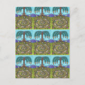 HERUNTER DEM RABBIT-HOLE, CARROT WILLOW BAUM FOLK POSTKARTE (Vorderseite)