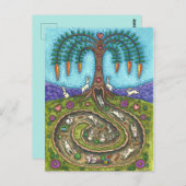 HERUNTER DEM RABBIT-HOLE, CARROT WILLOW BAUM FOLK  POSTKARTE (Vorne/Hinten)