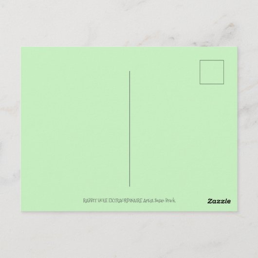 HERUNTER DEM RABBIT-HOLE, CARROT WILLOW BAUM FOLK  POSTKARTE (Rückseite)