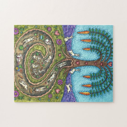 HERUNTER DEM RABBIT-HOLE, CARROT WILLOW BAUM FOLK  PUZZLE (Horizontal)