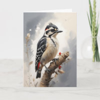 Herunter Woodpecker auf der Blank der Baumzweige