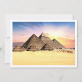 herunterladbare ägyptische Pyramidenlandschaft Einladung (Vorderseite)