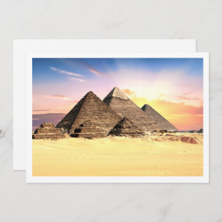 herunterladbare ägyptische Pyramidenlandschaft Einladung