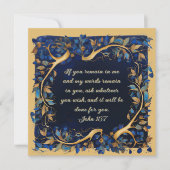 Herunterladbare, anpassbare Bibelverse-Baumzweig Feiertagskarte (Vorderseite)