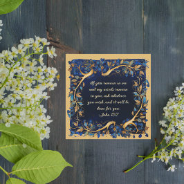 Herunterladbare, anpassbare Bibelverse-Baumzweig Feiertagskarte