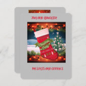 Herunterladbare ChrIstmas Strumpf Einladung (Vorne/Hinten)
