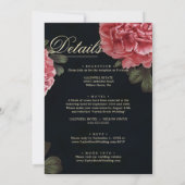 Herunterladbare Delikatesse der Roten Blume Einladung (Rückseite)