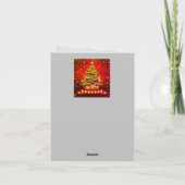 Herunterladbare geklappte Einladung Weihnachts-Str (Rückseite)