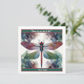 Herunterladbare Geo-Dragonfly Feiertagskarte (Stehend Vorderseite)