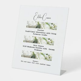 Herunterladbare Hochzeit Traditionelle Speisekarte Sockelschild