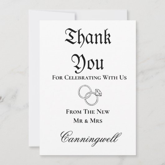 Herunterladbare Hochzeitsring-Kalligrafie Einladung (Vorderseite)