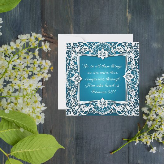 Herunterladbare, individuell anpassbare Spitzenbib Feiertagskarte