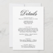 Herunterladbare Minimal-Kalligrafie-Skripte Hochze Einladung (Rückseite)