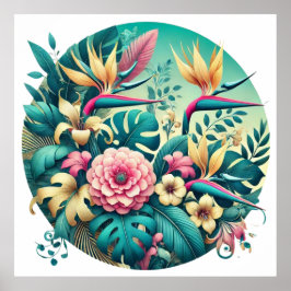 Herunterladbare tropische Folien Poster