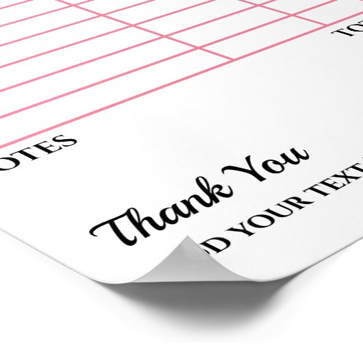 HERUNTERLADEN Ihrer Rechnung Poster (Ecke)