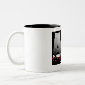 "Herunterreißend ummauert" Farbe zwei 15 Zweifarbige Tasse (Links)