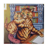 Hervorbringen Sie (Vati) Katze, Louis Wain Fliese (Vorderseite)