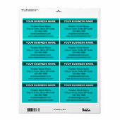 Hervorhebung des Firmennamens auf Aquamarinem, grü (Vorne)