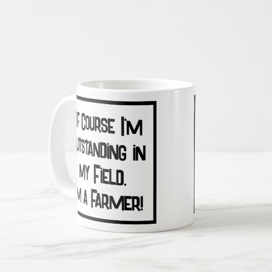 Hervorragend in meinem Feld. Bauer Kaffeetasse (Vorderseite Links)